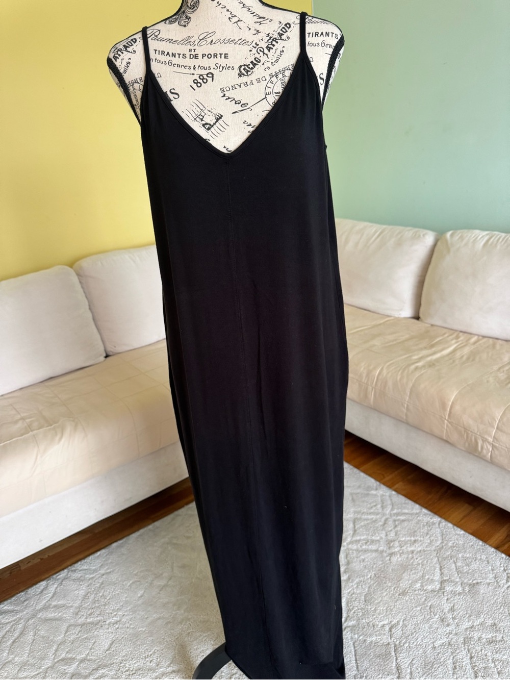 Abound Black Slip Maxi Dress with V-Neck